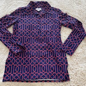 Navy and Red Jude Connally Top